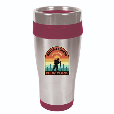 Wellesley Island State Park New York Retro Hiking 16oz Travel Tumbler