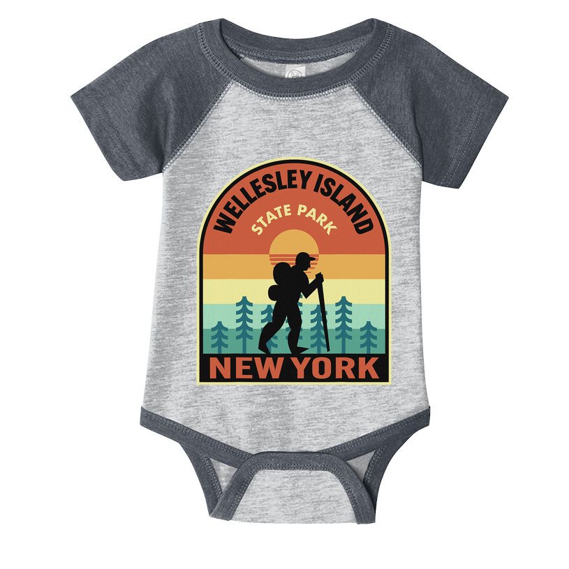 Wellesley Island State Park New York Retro Hiking Infant Baby Jersey Bodysuit