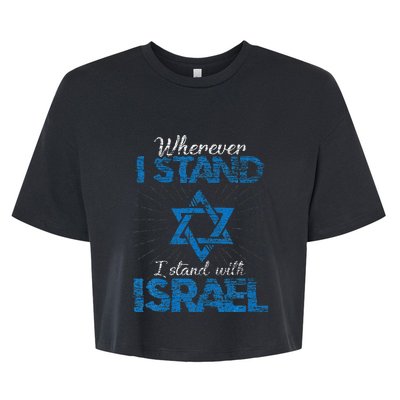 Wherever I Stand I Stand With Israel Bella+Canvas Jersey Crop Tee