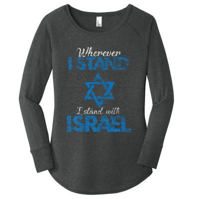 Wherever I Stand I Stand With Israel Women's Perfect Tri Tunic Long Sleeve Shirt