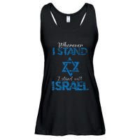 Wherever I Stand I Stand With Israel Ladies Essential Flowy Tank