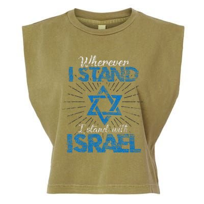 Wherever I Stand I Stand With Israel Garment-Dyed Women's Muscle Tee