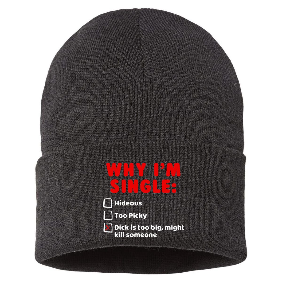 Why IM Single Hideous Too Picky Dick Is Too Big Sustainable Knit Beanie