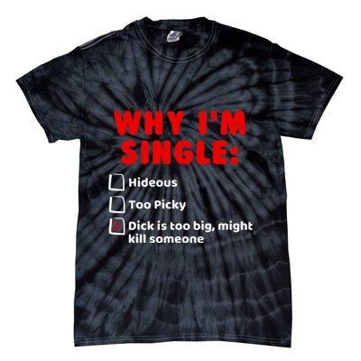 Why IM Single Hideous Too Picky Dick Is Too Big Tie-Dye T-Shirt