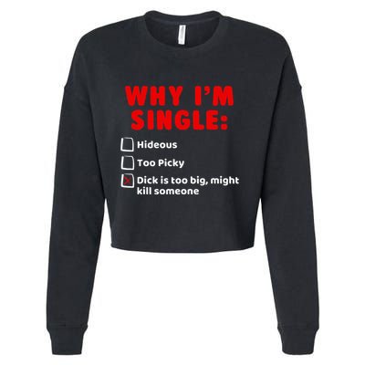 Why IM Single Hideous Too Picky Dick Is Too Big Cropped Pullover Crew