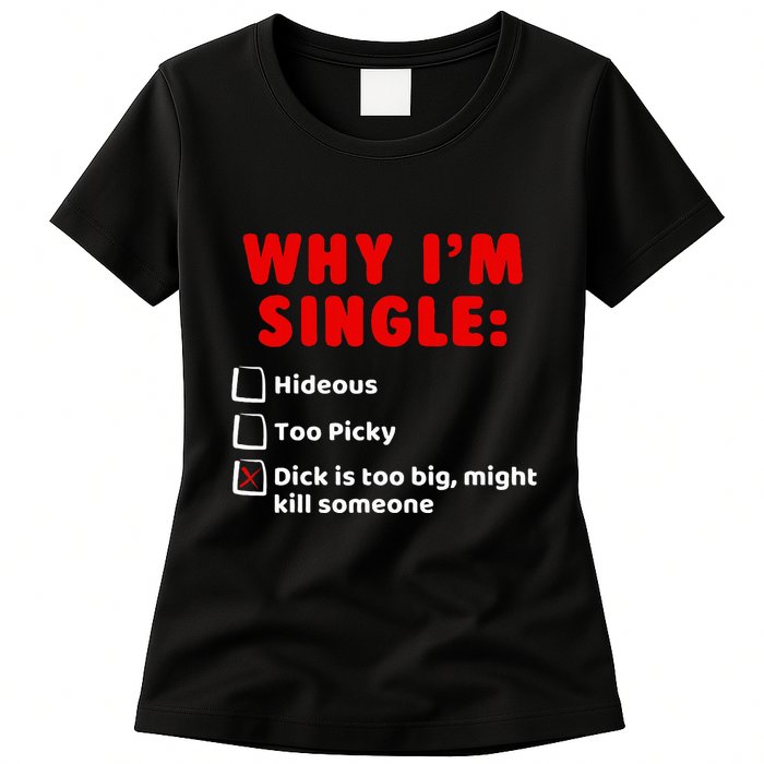 Why IM Single Hideous Too Picky Dick Is Too Big Womens T-Shirt