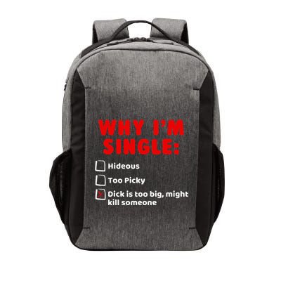 Why IM Single Hideous Too Picky Dick Is Too Big Vector Backpack