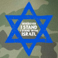 Wherever I Stand I Stand With Israel Jewish Distressed Legacy Tie Dye Trucker Hat