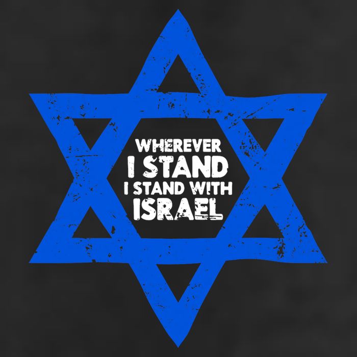 Wherever I Stand I Stand With Israel Jewish Distressed Golf Towel