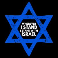 Wherever I Stand I Stand With Israel Jewish Distressed Toddler T-Shirt