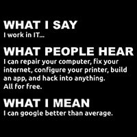What I say what people hear IT tech support nerd Wool Snapback Cap