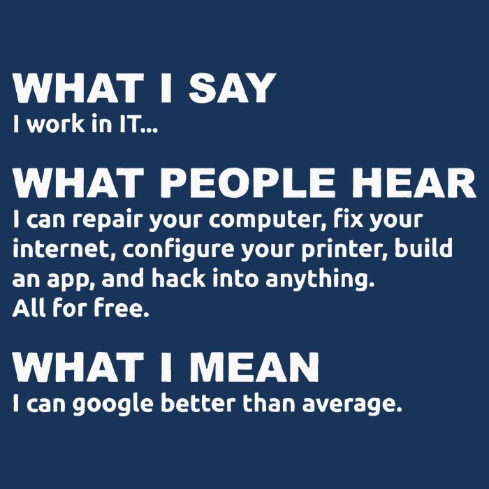 What I say what people hear IT tech support nerd Cooling Performance Crew T-Shirt