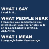 What I say what people hear IT tech support nerd Drawstring Bag