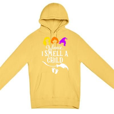 Winnie I Smell A Child Halloween Pregnancy Announcet Mom Funny Gift Premium Pullover Hoodie