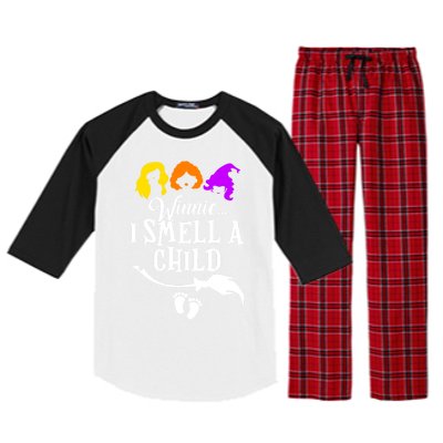 Winnie I Smell A Child Halloween Pregnancy Announcet Mom Funny Gift Raglan Sleeve Pajama Set