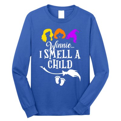 Winnie I Smell A Child Halloween Pregnancy Announcet Mom Funny Gift Long Sleeve Shirt