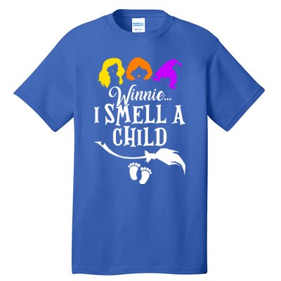 Winnie I Smell A Child Halloween Pregnancy Announcet Mom Funny Gift Tall T-Shirt