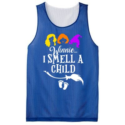 Winnie I Smell A Child Halloween Pregnancy Announcet Mom Funny Gift Mesh Reversible Basketball Jersey Tank