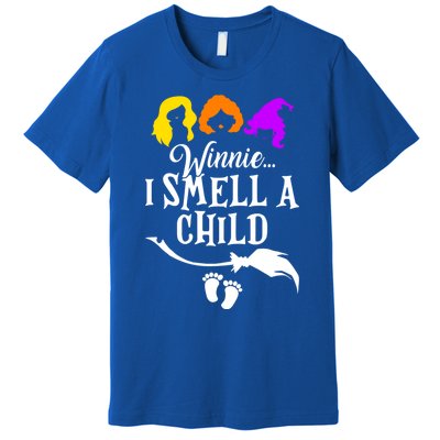 Winnie I Smell A Child Halloween Pregnancy Announcet Mom Funny Gift Premium T-Shirt