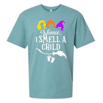 Winnie I Smell A Child Halloween Pregnancy Announcet Mom Funny Gift Sueded Cloud Jersey T-Shirt