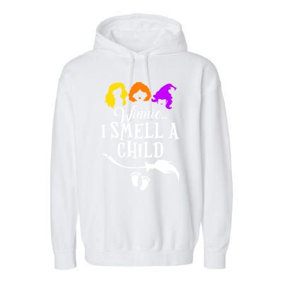 Winnie I Smell A Child Halloween Pregnancy Announcet Mom Funny Gift Garment-Dyed Fleece Hoodie