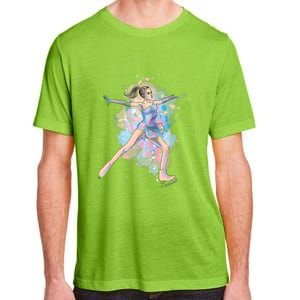 Watercolor Ice Skater Girl | Ice Skating Adult ChromaSoft Performance T-Shirt