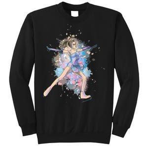 Watercolor Ice Skater Girl | Ice Skating Sweatshirt