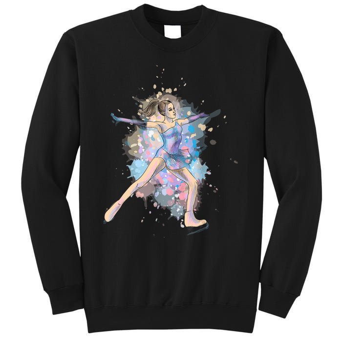 Watercolor Ice Skater Girl | Ice Skating Sweatshirt