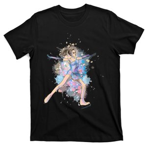 Watercolor Ice Skater Girl | Ice Skating T-Shirt