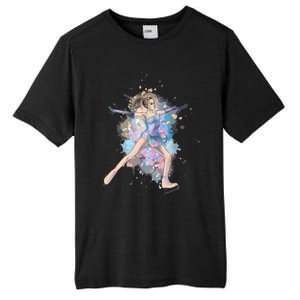 Watercolor Ice Skater Girl | Ice Skating Tall Fusion ChromaSoft Performance T-Shirt