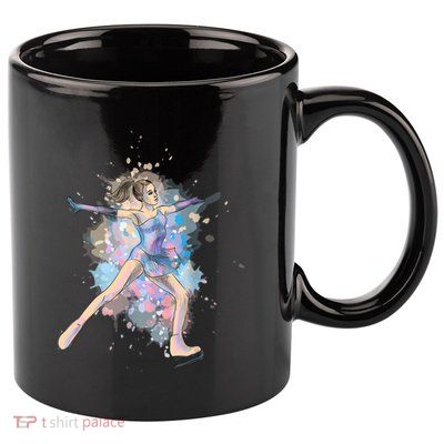 Watercolor Ice Skater Girl | Ice Skating 11oz C Handle Ceramic Mug