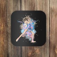 Watercolor Ice Skater Girl | Ice Skating Coaster