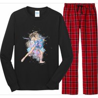 Watercolor Ice Skater Girl | Ice Skating Long Sleeve Pajama Set