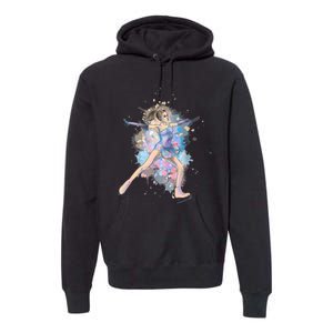 Watercolor Ice Skater Girl | Ice Skating Premium Hoodie