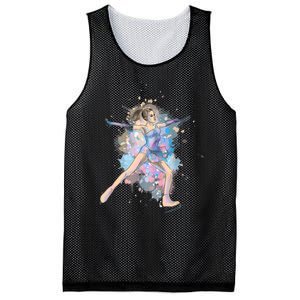 Watercolor Ice Skater Girl | Ice Skating Mesh Reversible Basketball Jersey Tank