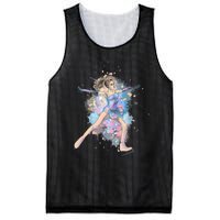 Watercolor Ice Skater Girl | Ice Skating Mesh Reversible Basketball Jersey Tank