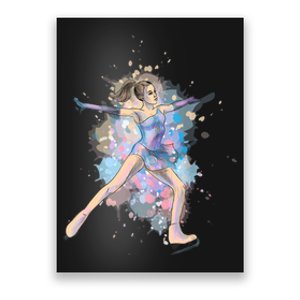 Watercolor Ice Skater Girl | Ice Skating Poster