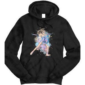 Watercolor Ice Skater Girl | Ice Skating Tie Dye Hoodie