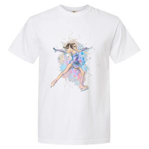 Watercolor Ice Skater Girl | Ice Skating Garment-Dyed Heavyweight T-Shirt