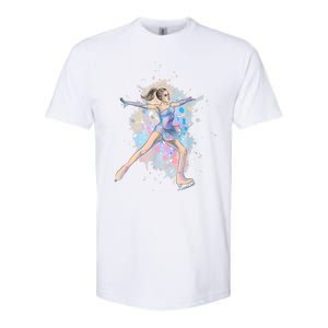 Watercolor Ice Skater Girl | Ice Skating Softstyle CVC T-Shirt