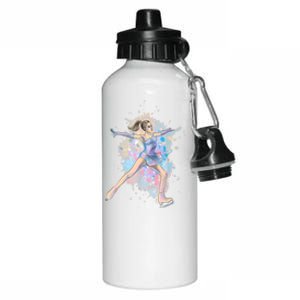 Watercolor Ice Skater Girl | Ice Skating Aluminum Water Bottle