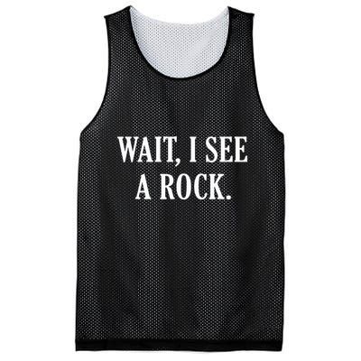 Wait I See A Rock Funny Geology Lover Mesh Reversible Basketball Jersey Tank