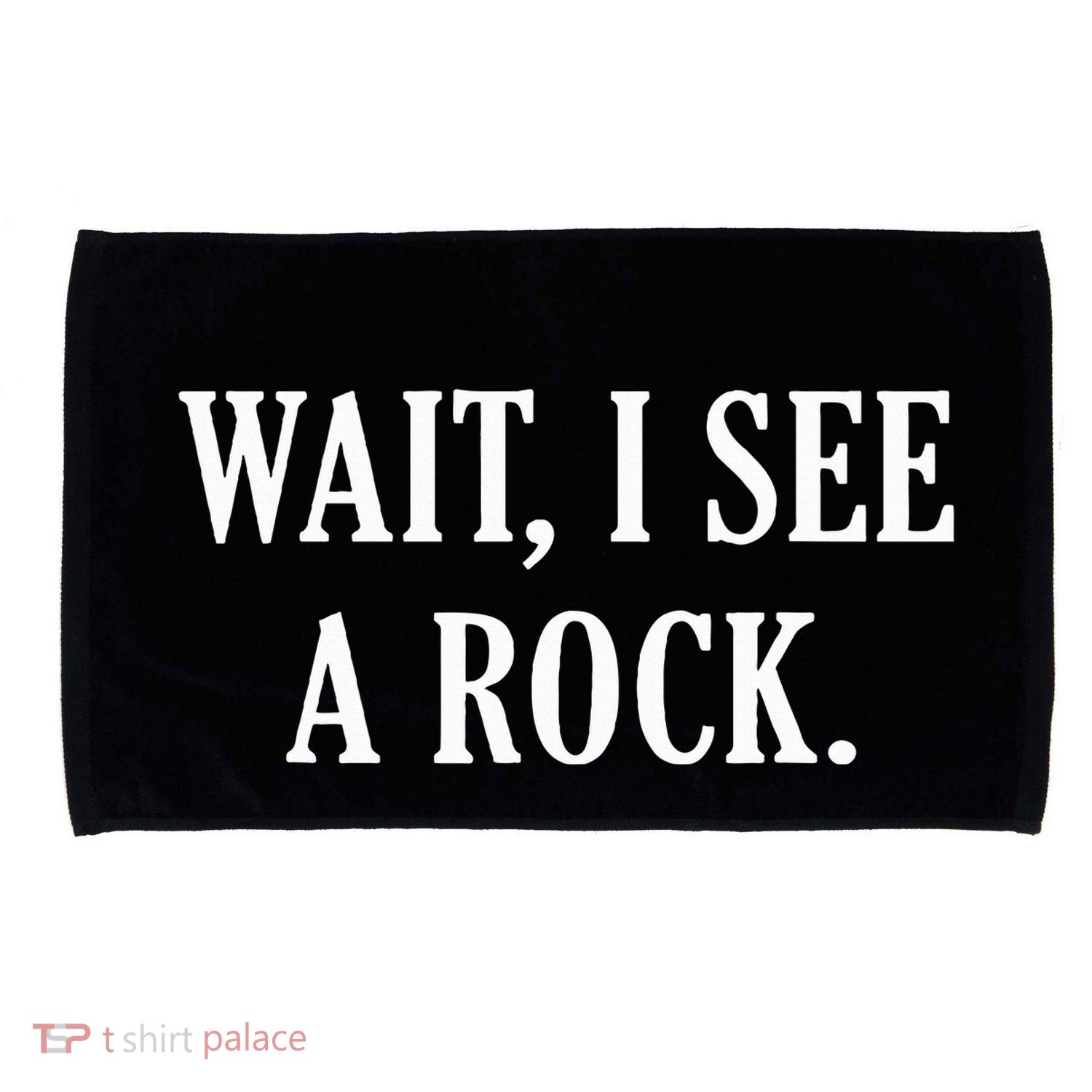 Wait I See A Rock Funny Geology Lover Microfiber Hand Towel