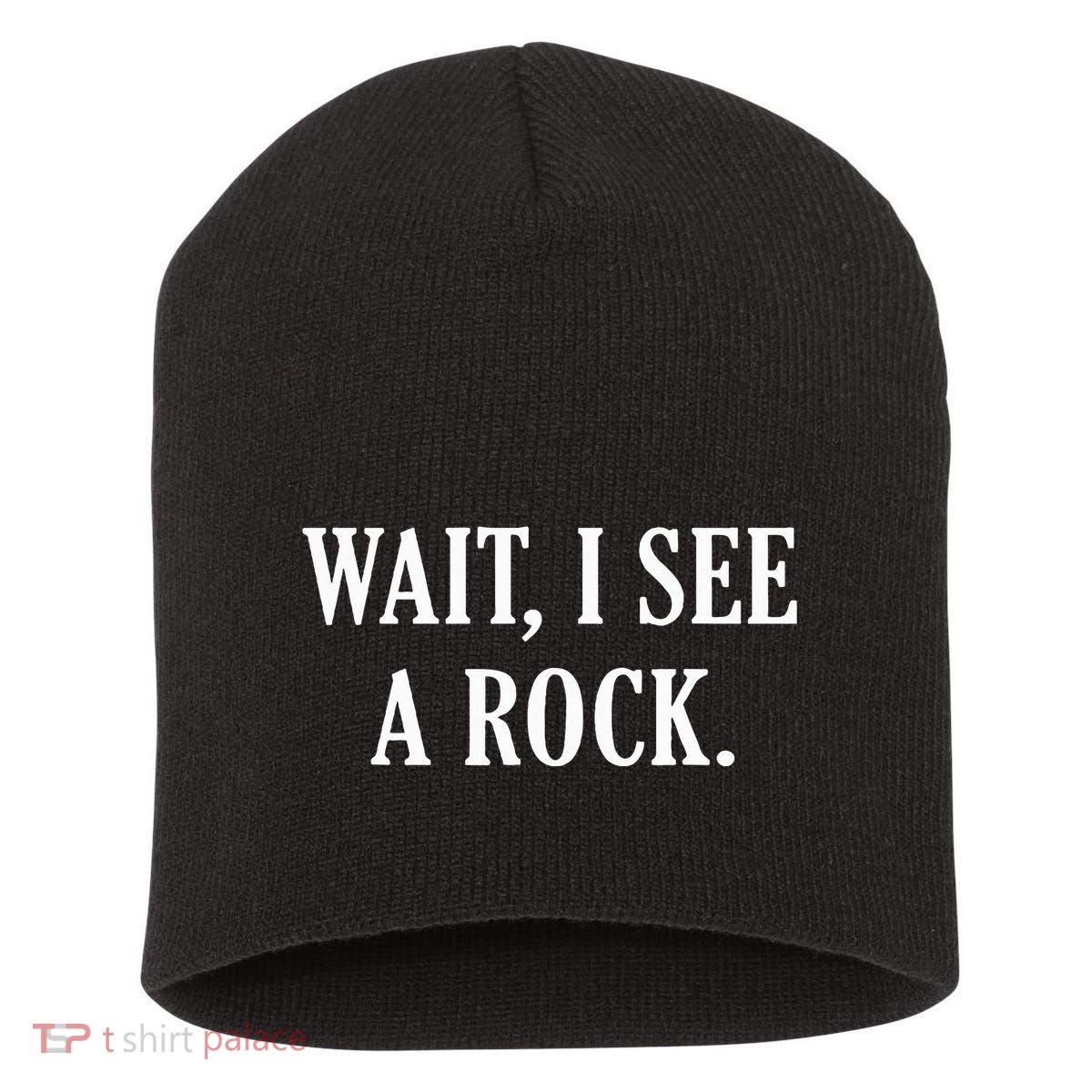Wait I See A Rock Funny Geology Lover Short Acrylic Beanie
