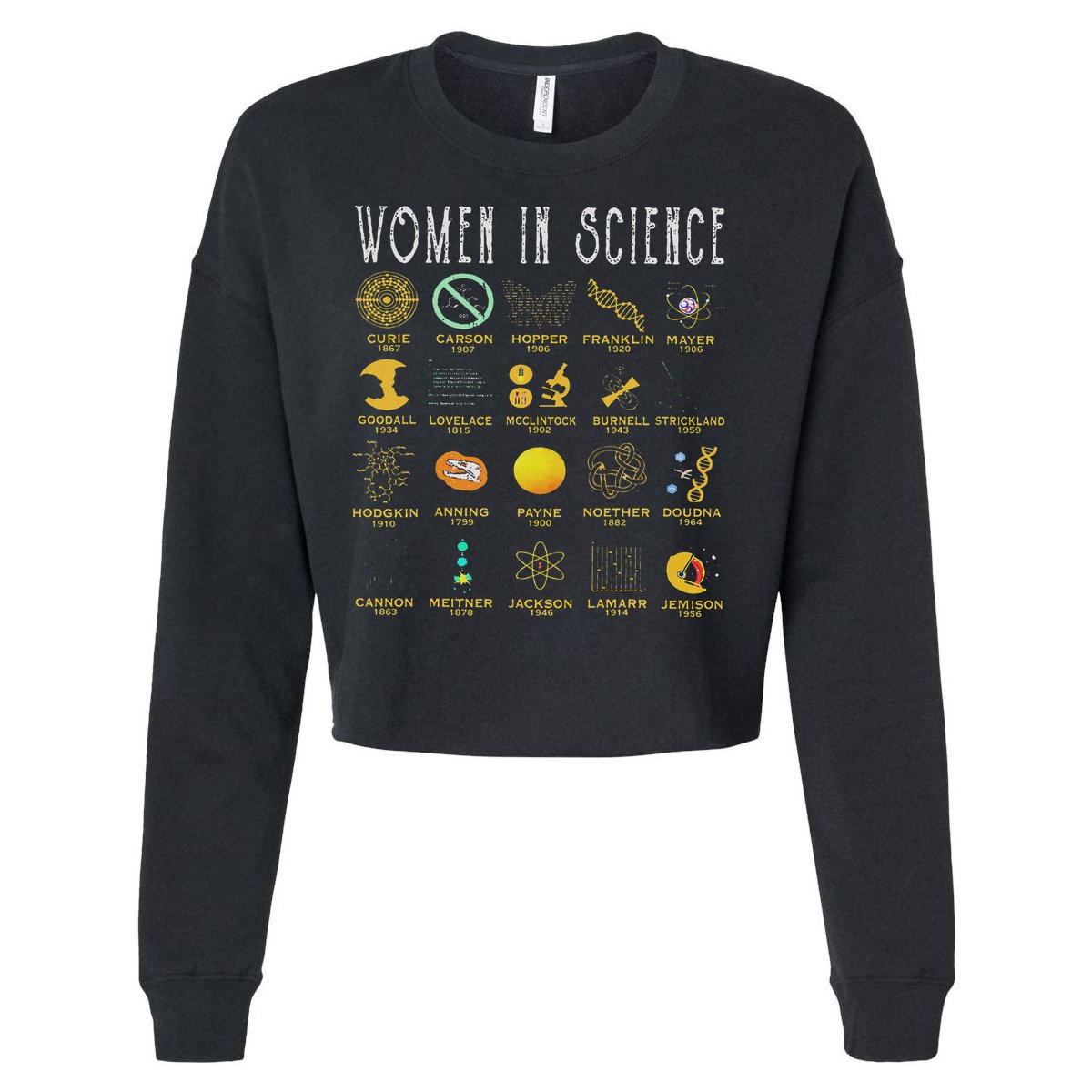Women In Science Cropped Pullover Crew