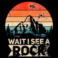 Wait I See A Rock Funny Geologist Idea Drawstring Bag