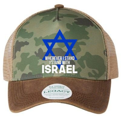Wherever I Stand I Stand With Israel Legacy Tie Dye Trucker Hat