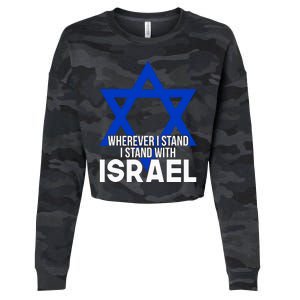 Wherever I Stand I Stand With Israel Cropped Pullover Crew