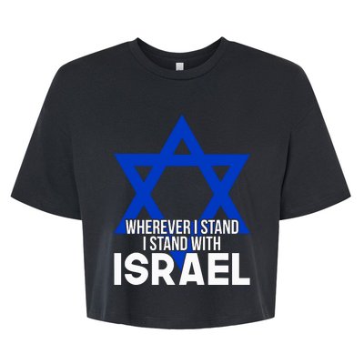 Wherever I Stand I Stand With Israel Bella+Canvas Jersey Crop Tee