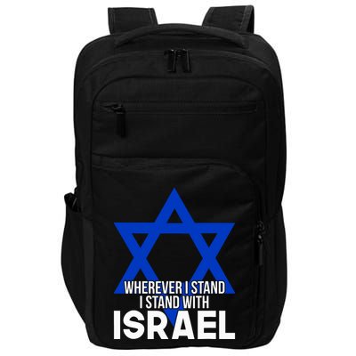 Wherever I Stand I Stand With Israel Impact Tech Backpack